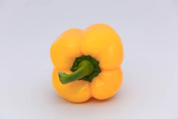 Sweet Yellow Paprika Isolated White Background — Stock Photo, Image