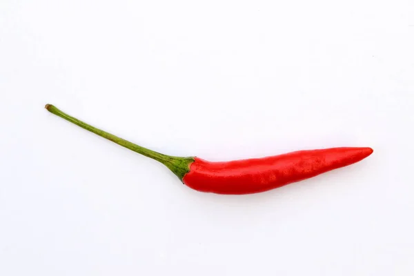 Closeup Red Hot Chilli Pepper Isolated White Background — Stock fotografie