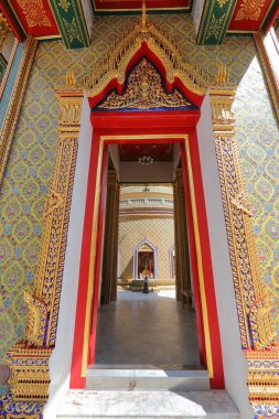 Tayland mimarisi ve Tayland motifleri Wat Ratchabophit Sathit Maha Simaram Ratchaworawihan, Bangkok, Tayland