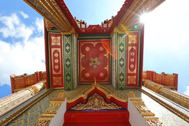 Tayland mimarisi ve Tayland motifleri Wat Ratchabophit Sathit Maha Simaram Ratchaworawihan, Bangkok, Tayland