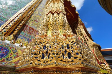 Tayland motifleri ve Tayland mimarisi Wat Ratchabophit Sathit Maha Simaram Ratchaworawihan Bangkok, Tayland