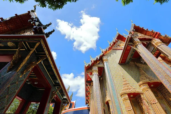 Thai Architecture Beautiful Thai Motifs Wat Ratchabophit Sathit Maha Simaram — Foto Stock