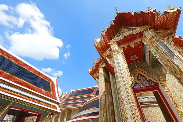 Thai Architecture Beautiful Thai Motifs Wat Ratchabophit Sathit Maha Simaram — Fotografia de Stock