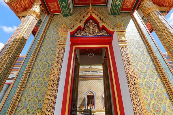 Tayland Mimarisi Tayland Motifleri Wat Ratchabophit Sathit Maha Simaram Ratchaworawihan — Stok fotoğraf