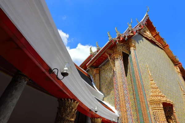 Thai Architecture Beautiful Thai Motifs Wat Ratchabophit Sathit Maha Simaram — 스톡 사진