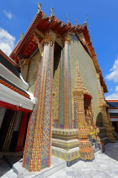 Thai Architecture Beautiful Thai Motifs Wat Ratchabophit Sathit Maha Simaram — Foto Stock