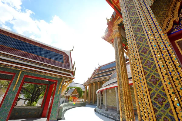 Wat Ratchabophit Sathit Mahasimaram Ratchaworawihan Bella Architettura Arte Della Thailandia — Foto Stock