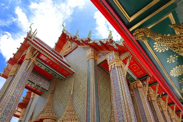 Thai Architecture Beautiful Patterns Ratchabophit Temple — Photo