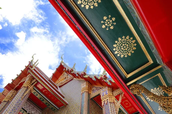 Thai Architecture Beautiful Patterns Ratchabophit Temple — Foto Stock