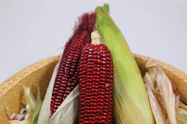 Close Siam Ruby Queen Corn Basket — стоковое фото