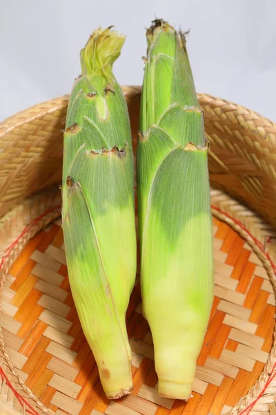 White Hokkaido Corn Basket Peeled — Zdjęcie stockowe