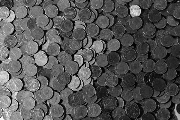 Five Baht Thai Coin Stack View — Stock fotografie
