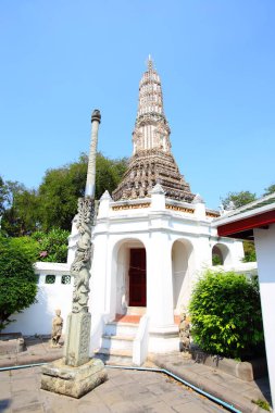 The main pagoda of Wat Thepthidaram Worawihan was built during the reign of the 3rd reign of Rattanakosin, Bangkok, Thailand.