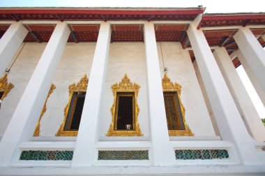 Side window of the church Wat Thepthidaram Worawihan, built during the reign of Rama III, Rattanakosin, Bangkok, Thailand