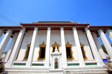 Side window of the church Wat Thepthidaram Worawihan, built during the reign of Rama III, Rattanakosin, Bangkok, Thailand
