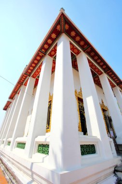 The Sanctuary of Wat Thepthidaram Worawihan, built during the reign of Rama III, Rattanakosin, Bangkok, Thailand,Ant's eyes view.