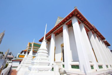 The Sanctuary of Wat Thepthidaram Worawihan, built during the reign of Rama III, Rattanakosin, Bangkok, Thailand,Ant's eyes view.