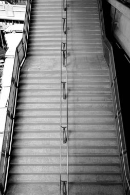 Stairway to the subway platform Shot from a high ang