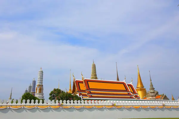 Mauer Des Wat Phra Kaew Tempel Des Smaragdgrünen Buddha Regelmäßig — Stockfoto