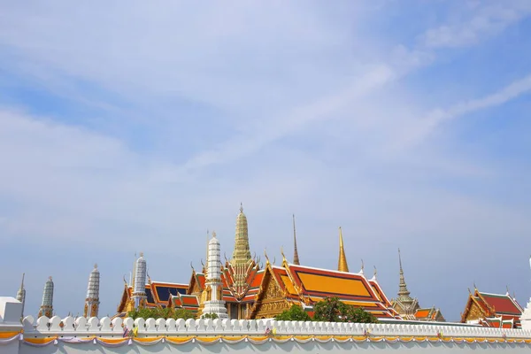 Ściana Wat Phra Kaew Świątynia Szmaragdowego Buddy Regularnie Rattanakosin Tajlandii — Zdjęcie stockowe