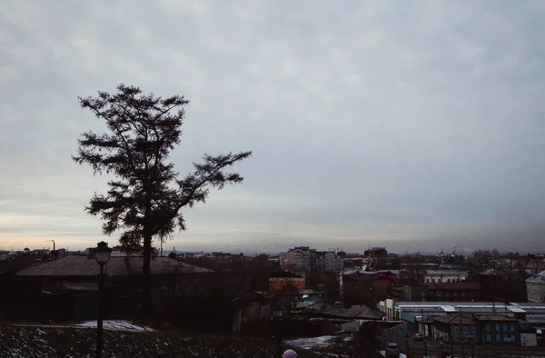 Вид Сверху Город Иркутск — стоковое фото