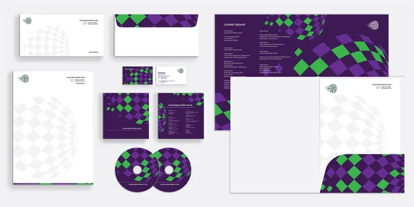 Návrh Šablony Business Stationary — Stockový vektor