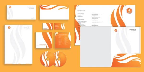 Business Stationary Template Design — Stock Vector