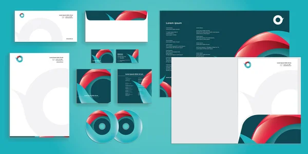 Návrh Šablony Business Stationary — Stockový vektor