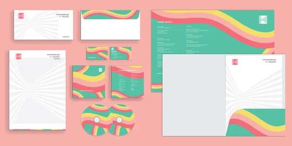 Návrh Šablony Business Stationary — Stockový vektor