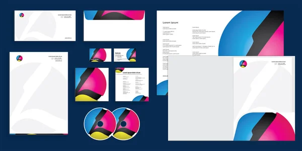 Návrh Šablony Business Stationary — Stockový vektor