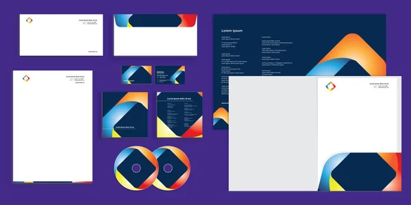 Návrh Šablony Business Stationary — Stockový vektor