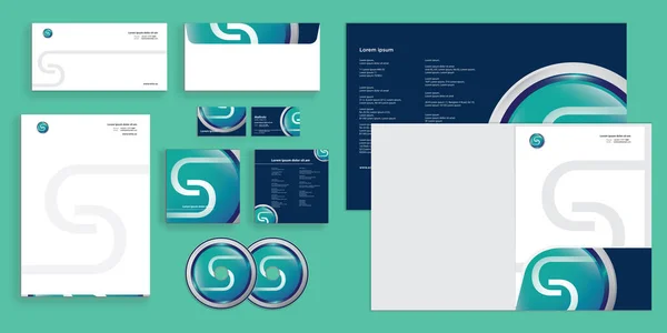 Návrh Šablony Business Stationary — Stockový vektor