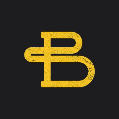 B harfi logo simgesi Monogramı