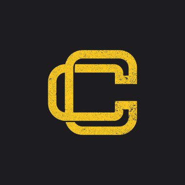 C harfi logo simgesi Monogramı