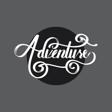 Macera harfleri tipografi kıvırcık