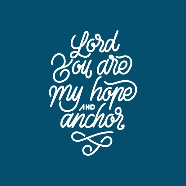 Lettrage Main Hope Anchor Typographie — Image vectorielle