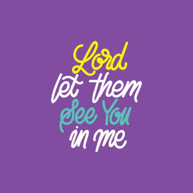 Baskıcı tipografi Tanrısı bende seni görmelerine izin ver