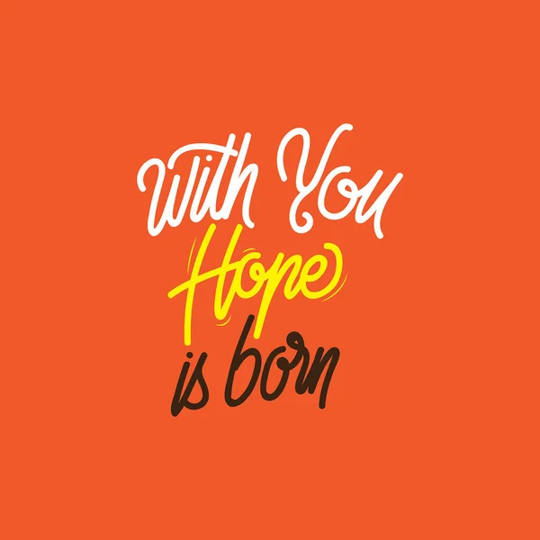 Handlettering Typography You Hope Born — Stockvektor