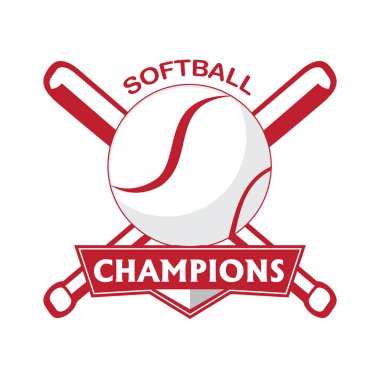 Softball marka logo şablonu