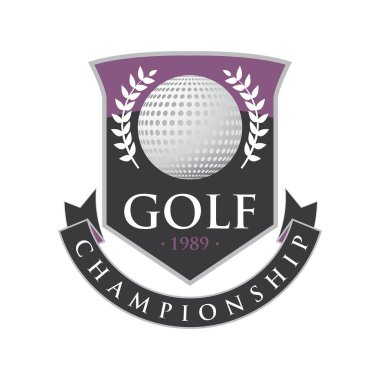 Golf rozeti simgesi logosu