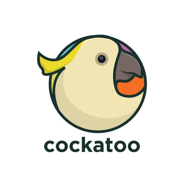 Cockatoo Márka Logó Sablon — Stock Vector