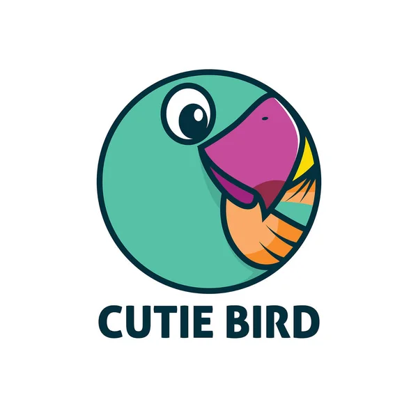 Simple Flat Bird Icon Logo — Stock Vector