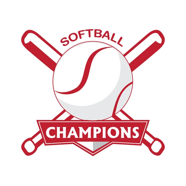Softball Brand Logo Template — Stock Vector
