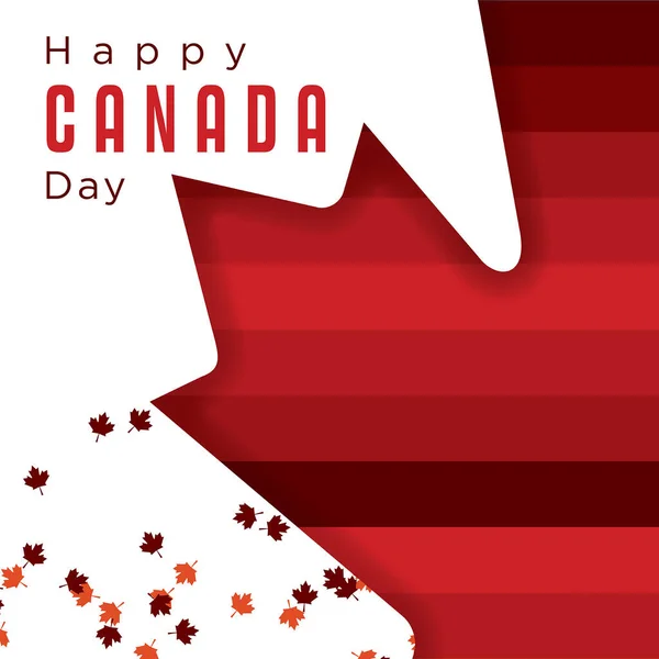 Happy Canada Day Social Media Post Content — Διανυσματικό Αρχείο