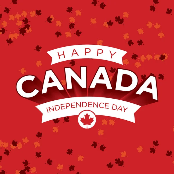 Χαρούμενη Ημέρα Ανεξαρτησίας Καναδά — Διανυσματικό Αρχείο