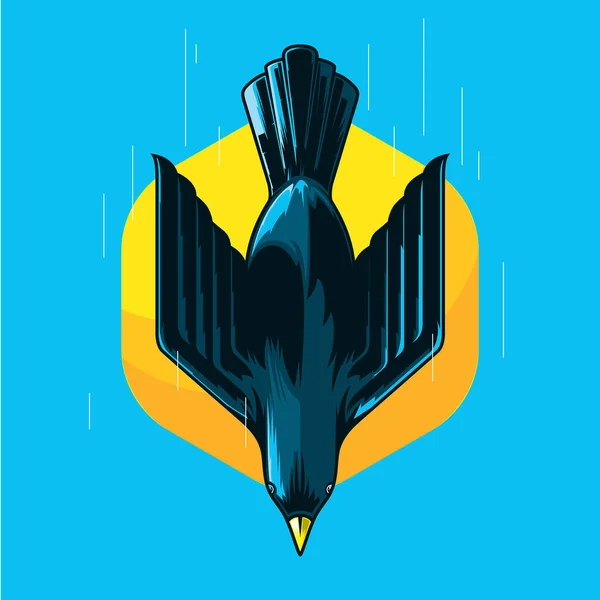 Bird Flying Speed Illustration — Stock Vector