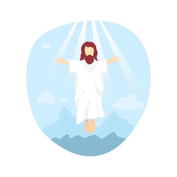 Вознесение Спасителя Иисуса Христа — стоковый вектор