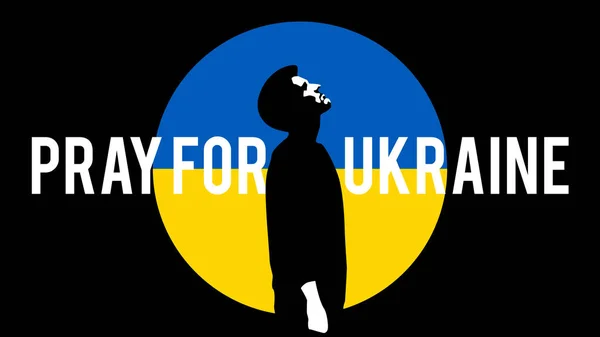 Pray Ukraine Illustration — Free Stock Photo