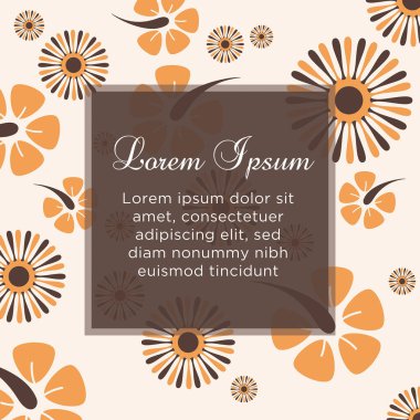 Dikişsiz retro çiçek desenli