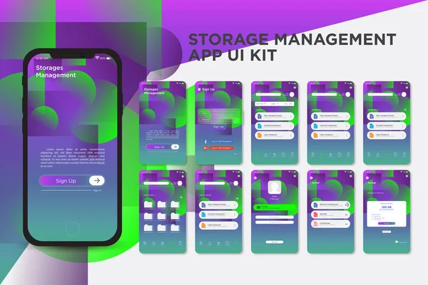 Depolama Yönetimi Uygulaması UI Kit Şablonu